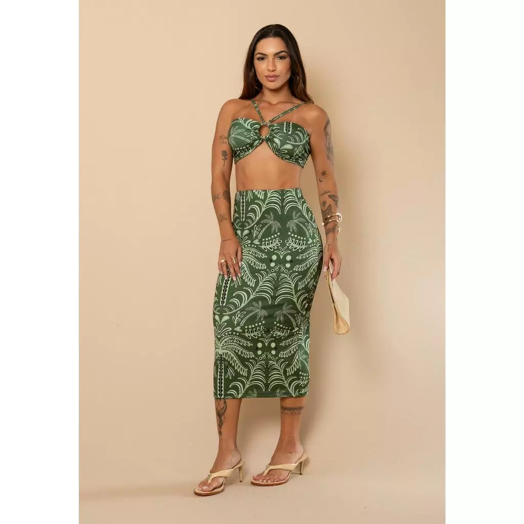 Conjunto Flora Tropical Verde - Verena