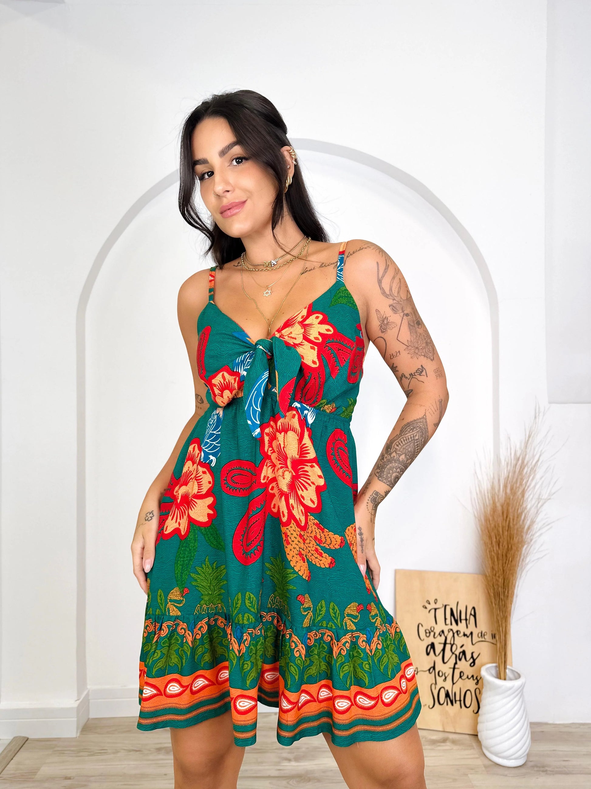 Vestido Lais Jardim Esmeralda - Verena