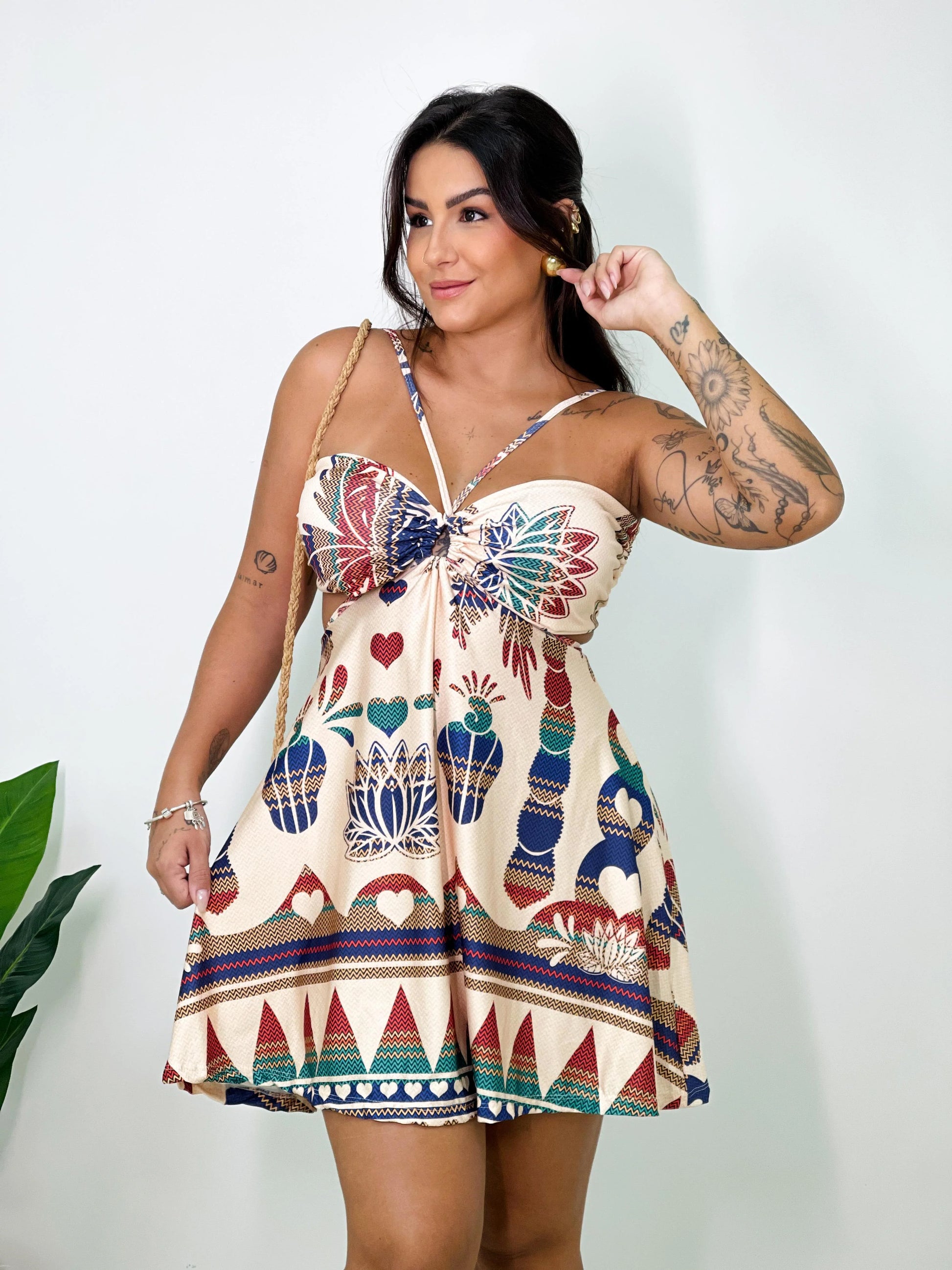 Vestido Jardim de Lotus - Verena