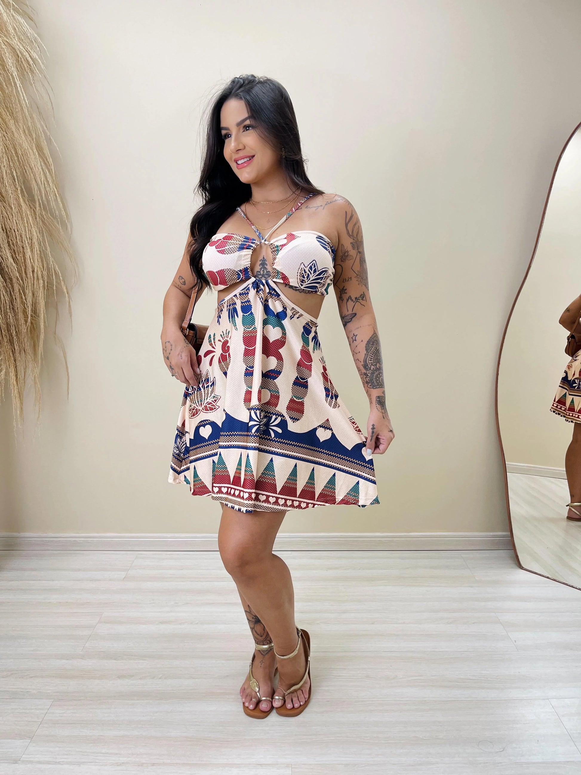 Vestido Jardim de Lotus - Verena