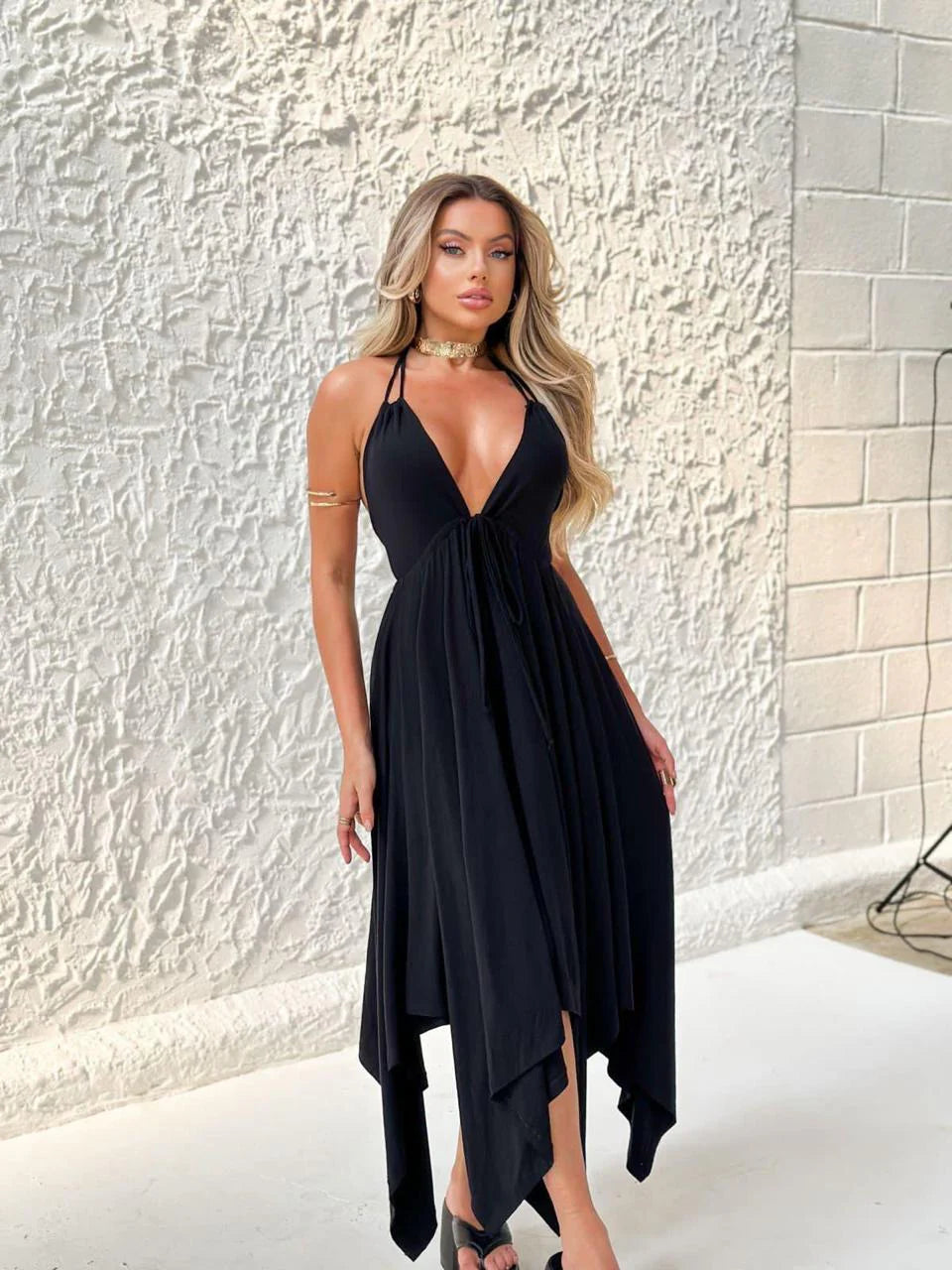 Vestido Midi Milena Elegância Solta - Verena