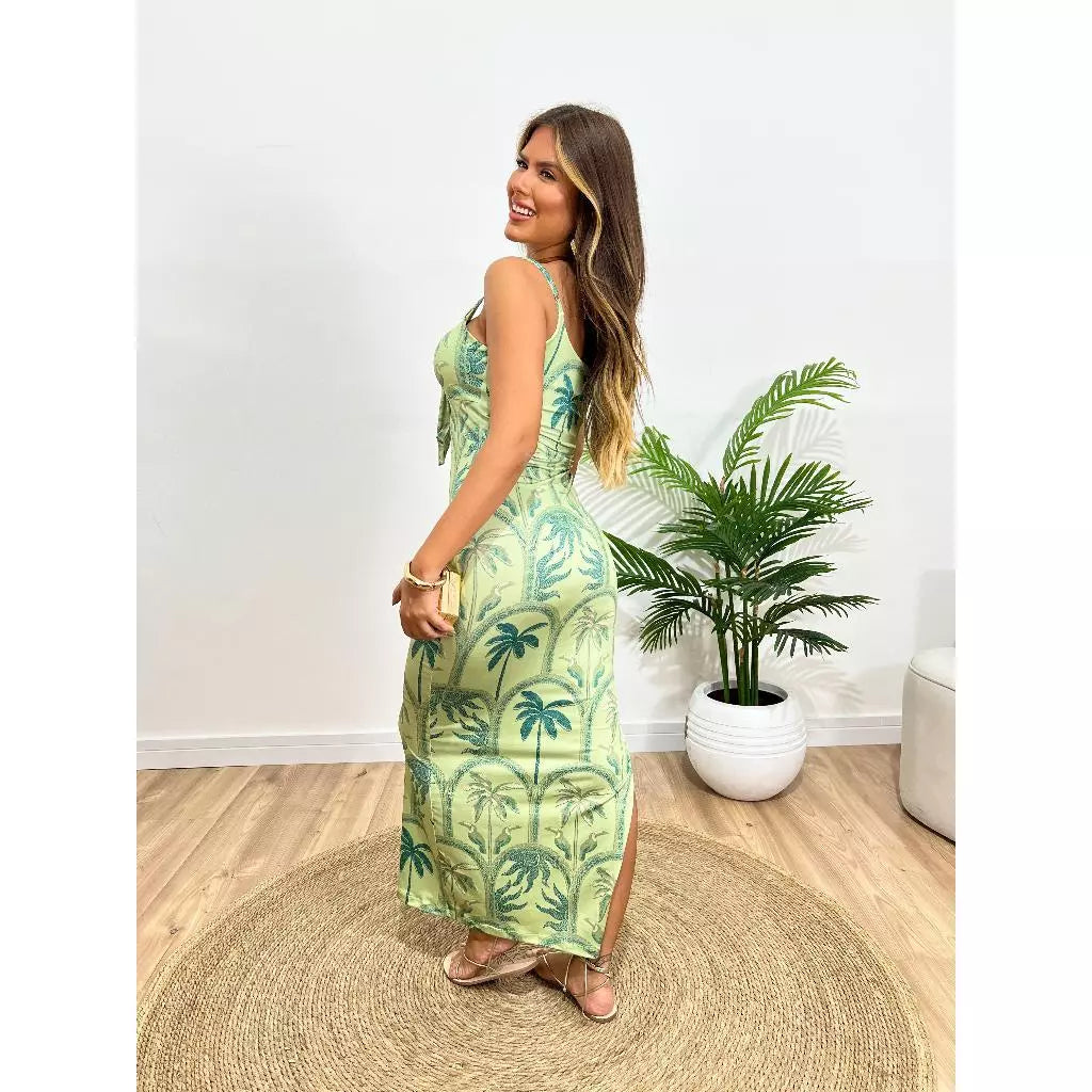 Vestido Estampado Tropical