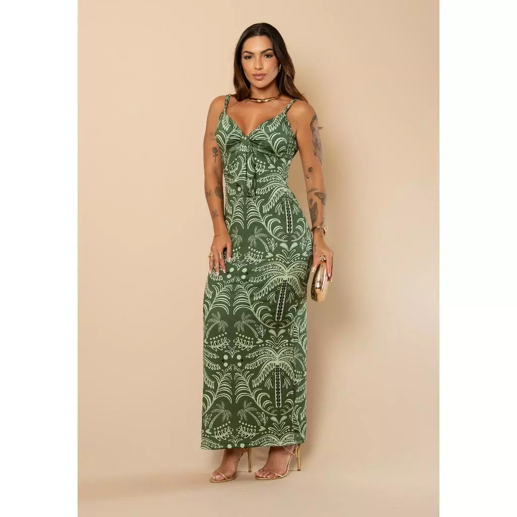 Vestido Estampado Tropical