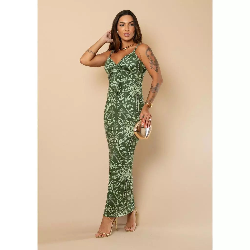 Vestido Estampado Tropical