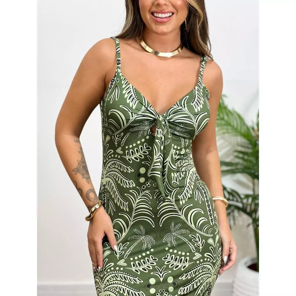 Vestido Estampado Tropical