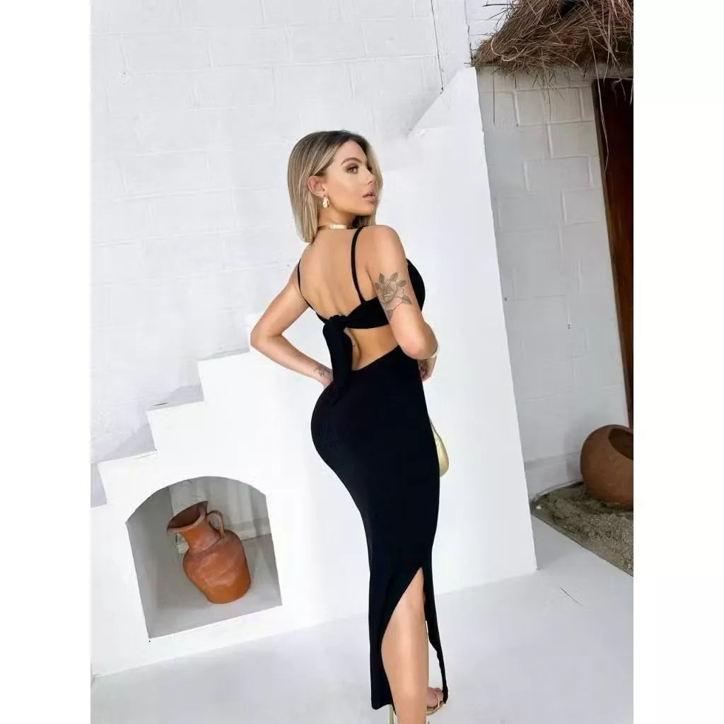 Vestido Midi Preto Elegância - Verena
